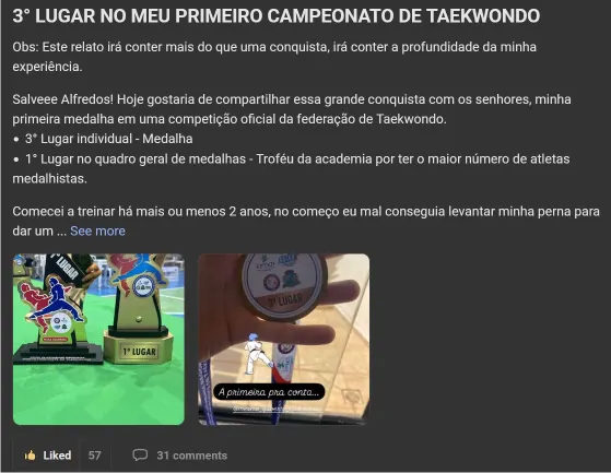 Membro vence campeonato