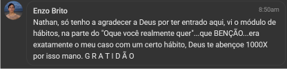 Depoimento de membro