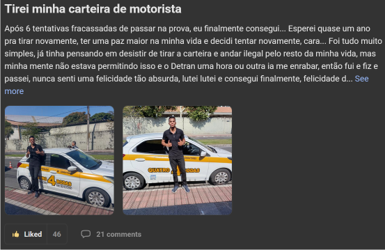 Resultado financeiro de membro