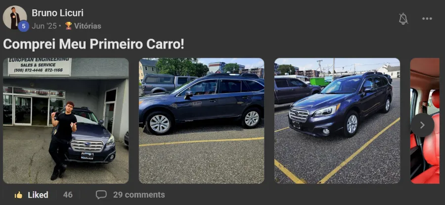 Post de membro na comunidade: Primeiro carro, comprado nos EUA